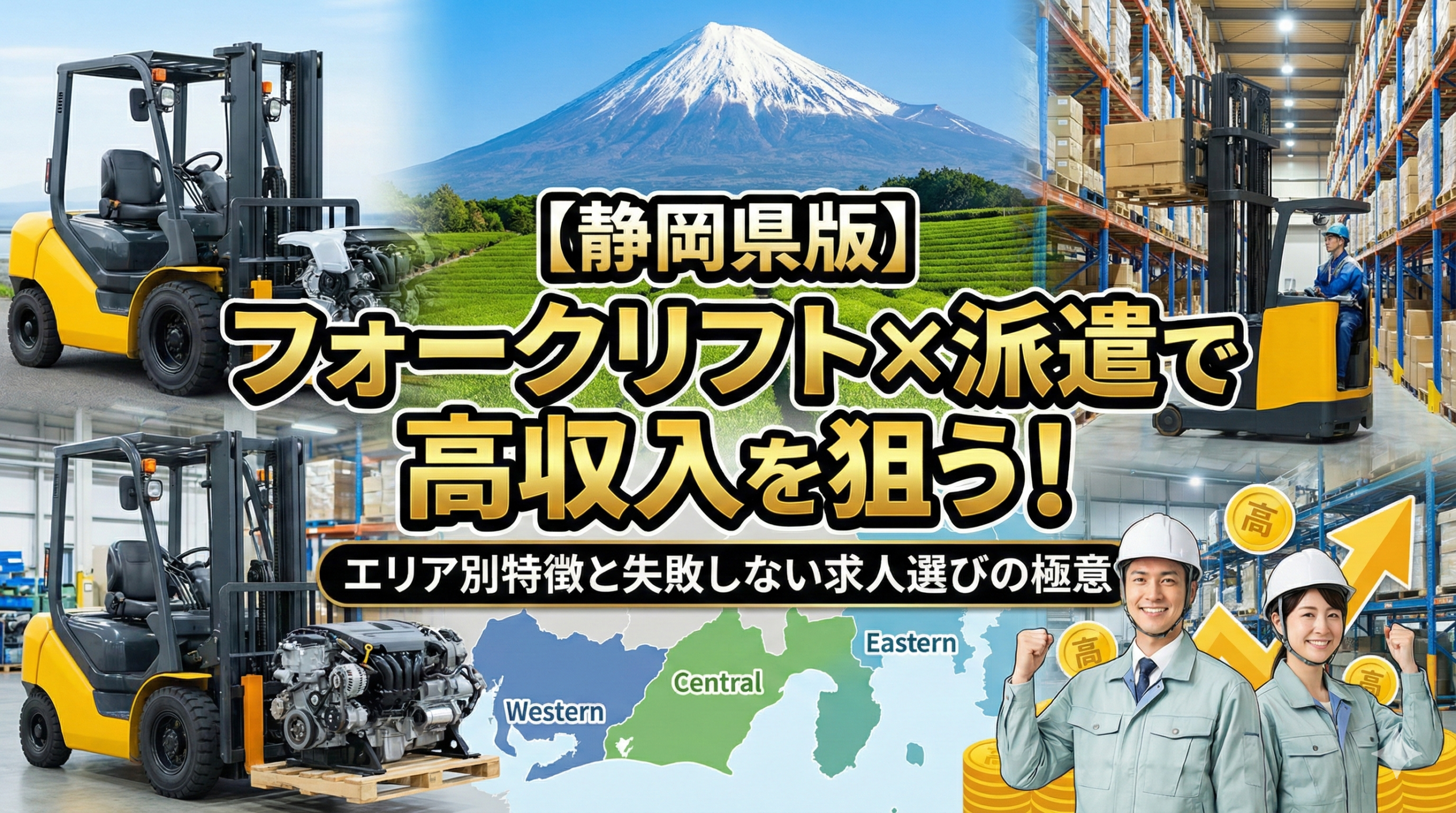 【静岡県版】フォークリフト×派遣で高収入を狙う！エリア別特徴と失敗しない求人選びの極意