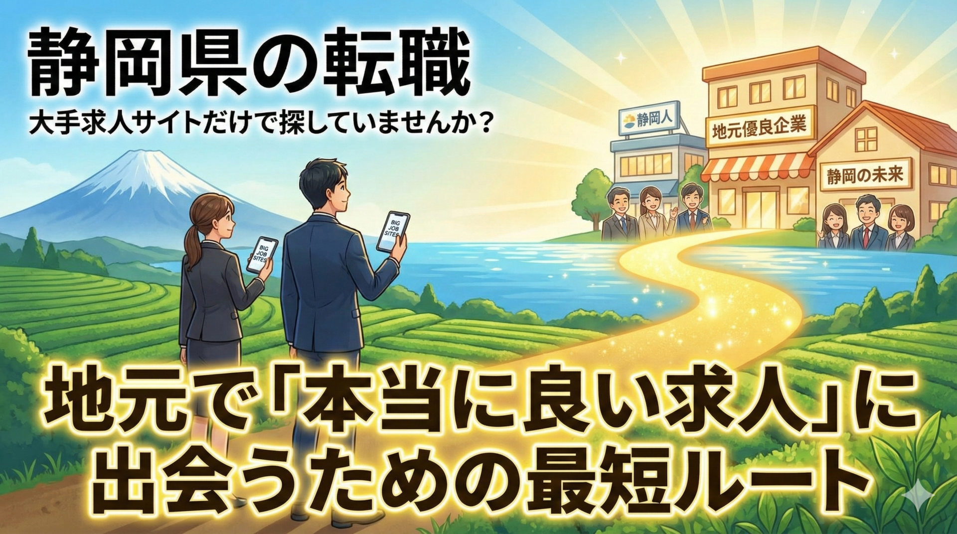 【静岡県の転職】大手求人サイトだけで探していませんか? 地元で「本当に良い求人」に出会うための最短ルート