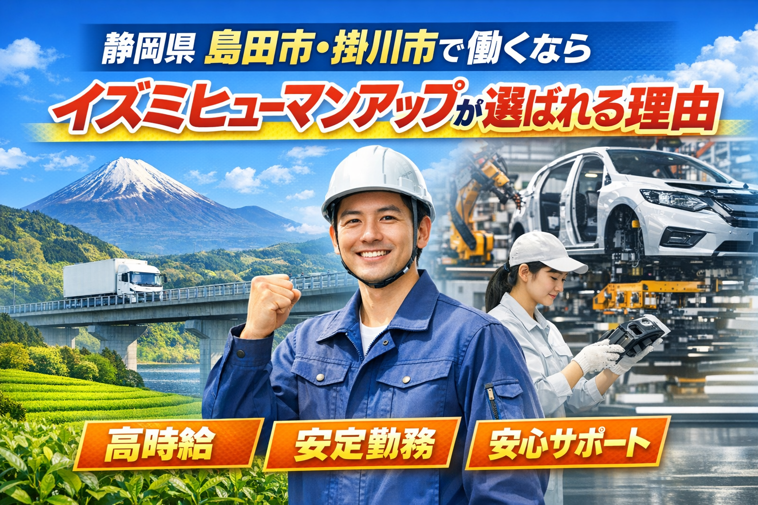 静岡県島田市・掛川市エリアで仕事を探すなら、イズミヒューマンアップが選ばれる理由